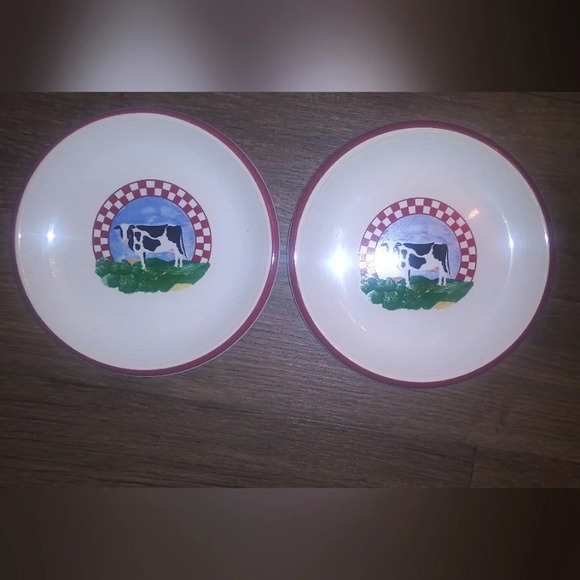 CENTURY STONEWARE Fannie's Farm Salad/Dessert Plate | 8" set of two - Picture 1 of 5